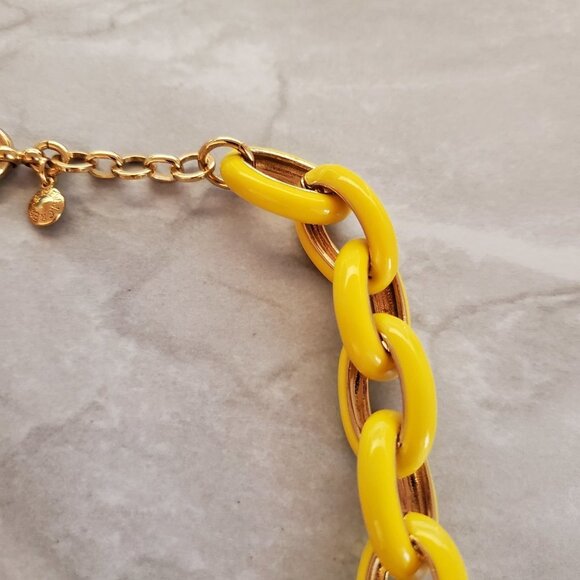 💛 J. Crew Yellow Enamel Link Necklace 💛 - Picture 3 of 15